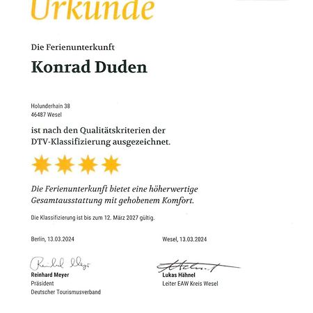 Ferienwohnung Konrad Duden Везель Экстерьер фото
